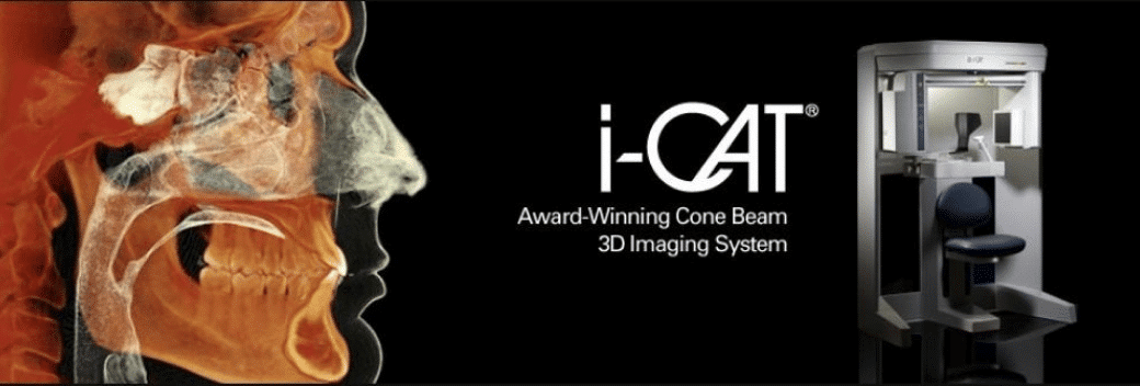 3D facial and dental anatomy visualization alongside i-CAT's Award-Winning Cone Beam 3D Imaging System and equipment.