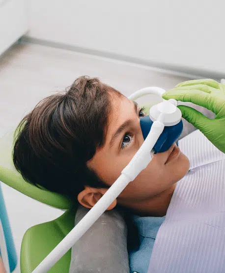 image of a boy receiving a treatment in hosipital