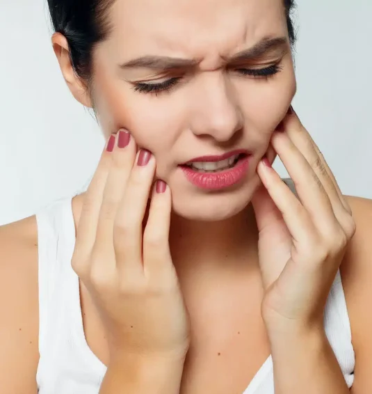 Teeth Problem. Woman Feeling Tooth Pain